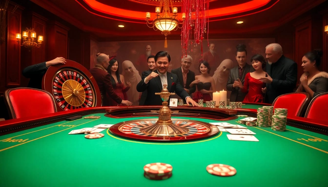 Experience the thrill of gambling with 'Truyên ma hay nhất' showcased at a vibrant casino table.