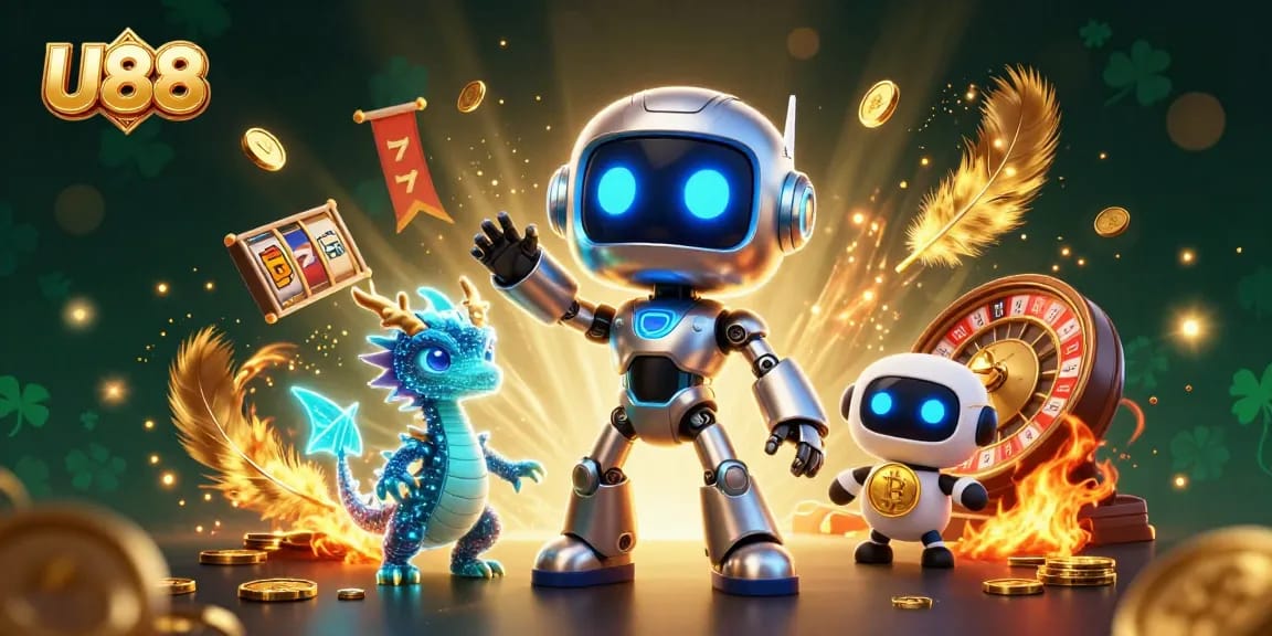U88 gamblers enjoy rich, immersive gaming experience with vibrant casino characters and elements.