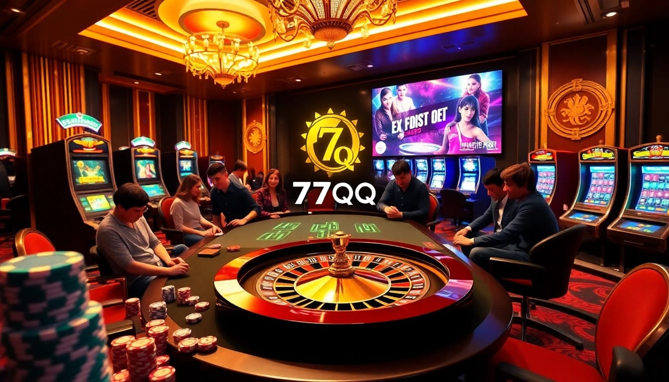 Experimente a emoção de vencer no cassino 77qq com um vibrante jogo de pôquer em meio ao luxo.