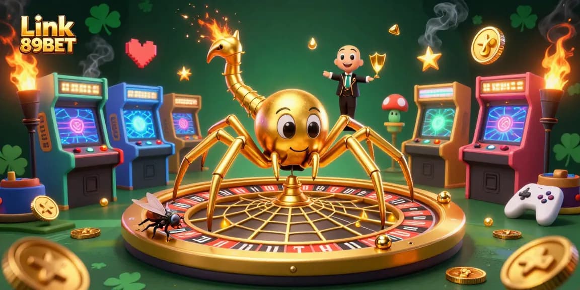 Experience exhilarating gaming moments with Link 89BET's vibrant casino illustration of action and adventure.