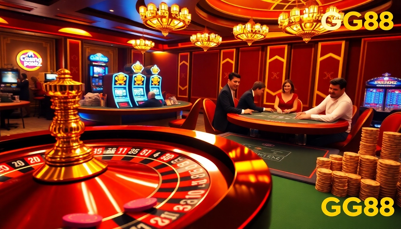 Experience thrilling moments at GG88 casino with high-stakes games and vibrant slot machines.