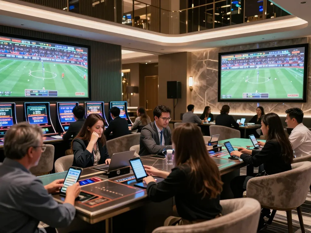co88 sports betting lounge capturing players engaged during live events