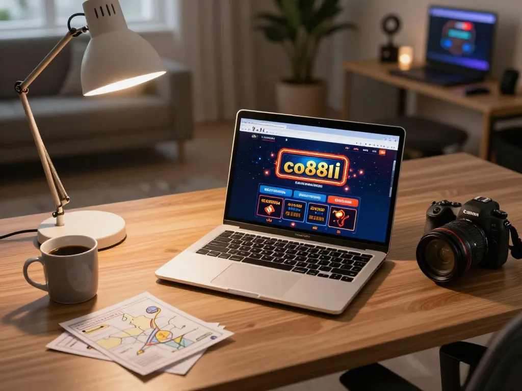 Enjoying dynamic betting with co88i online gaming interface on a stylish home setup, reflecting responsible gambling.