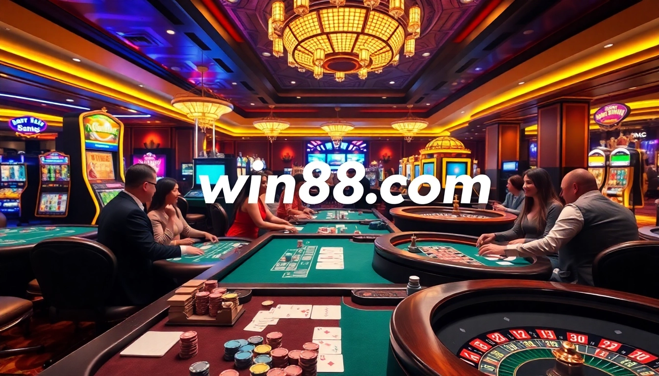 Experience the excitement of casino gaming at win88.com with lively players and vibrant table games.