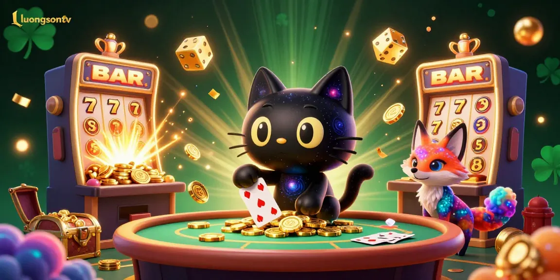Experience live football with luongsontv, featuring vibrant gaming elements and captivating characters.
