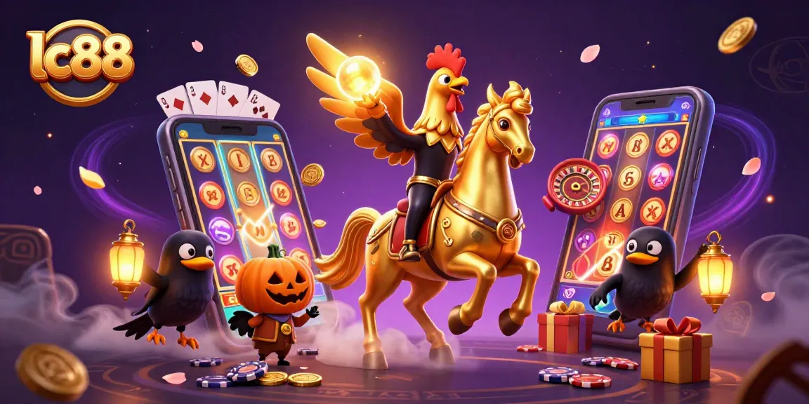 Engage in thrilling casino games at lc88 while golden chickens and lanterns light the night.