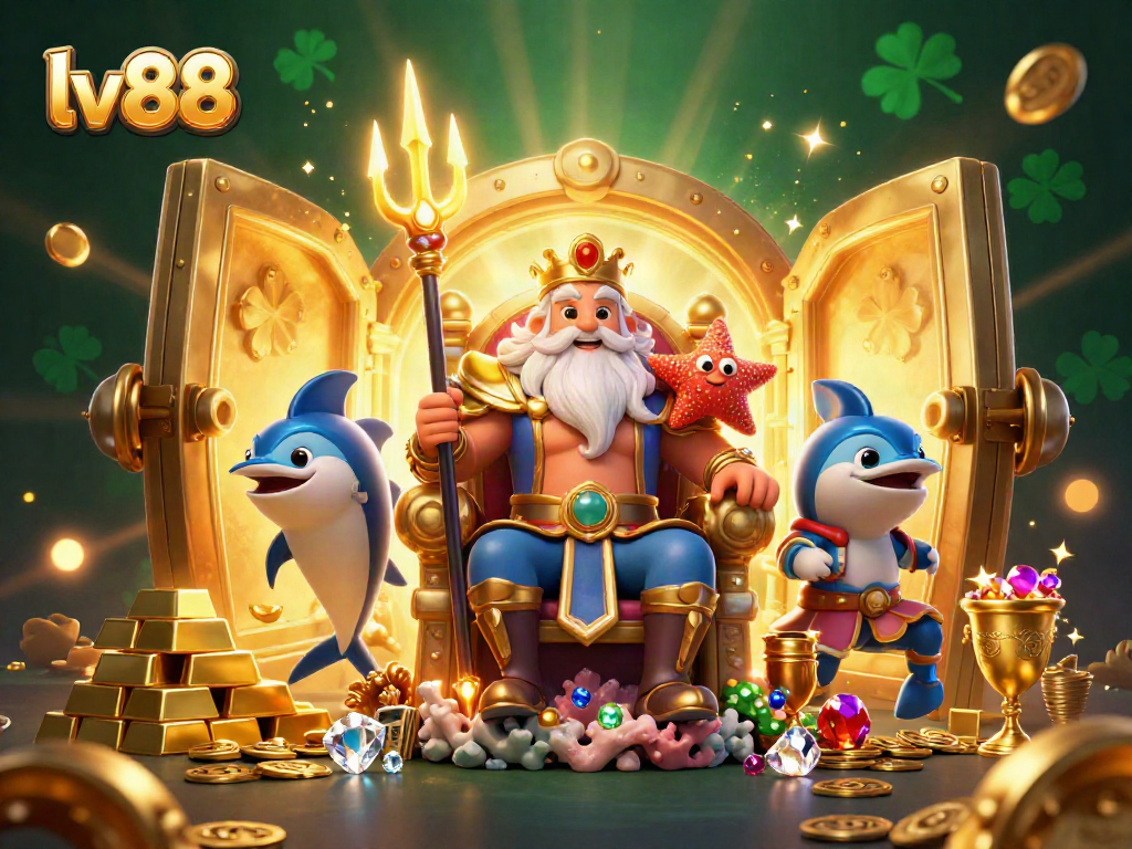 Experience thrilling lv88 gambling adventures with Neptune and treasures in a vibrant underwater realm