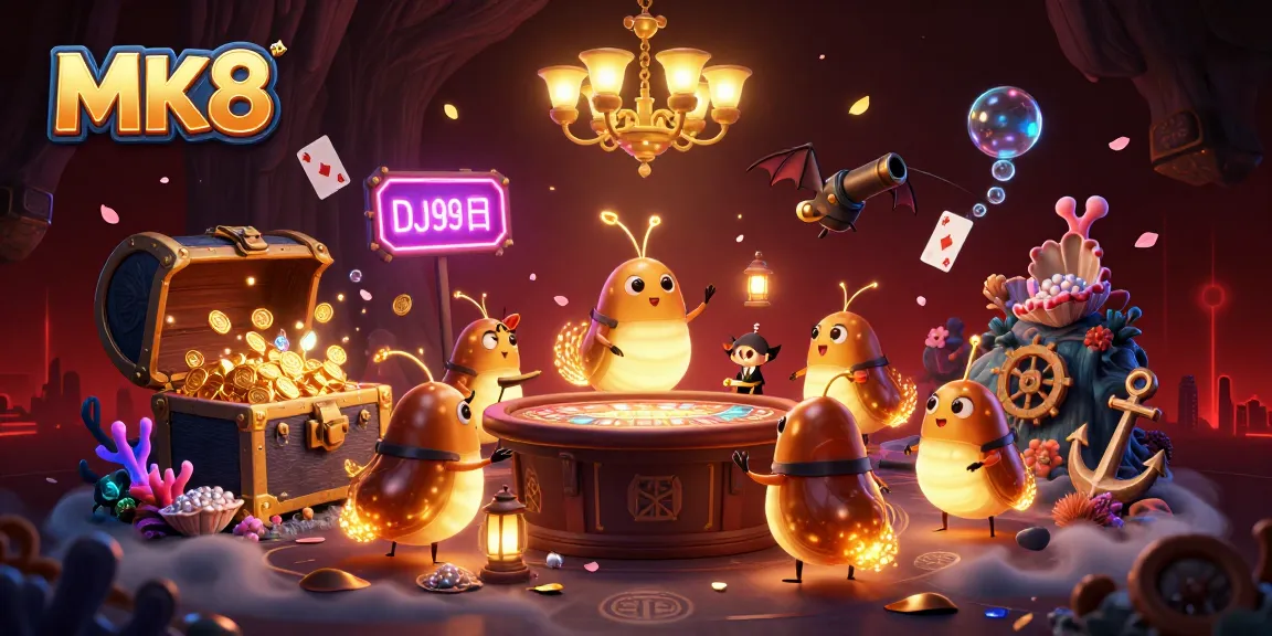Illuminate your gaming experience with MK8's vibrant casino adventure featuring glowworms and a bat dealer.