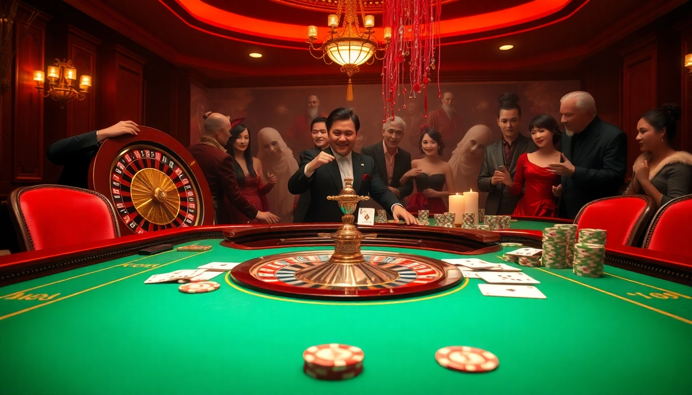 Experience the thrill of gambling with 'Truyên ma hay nhất' showcased at a vibrant casino table.