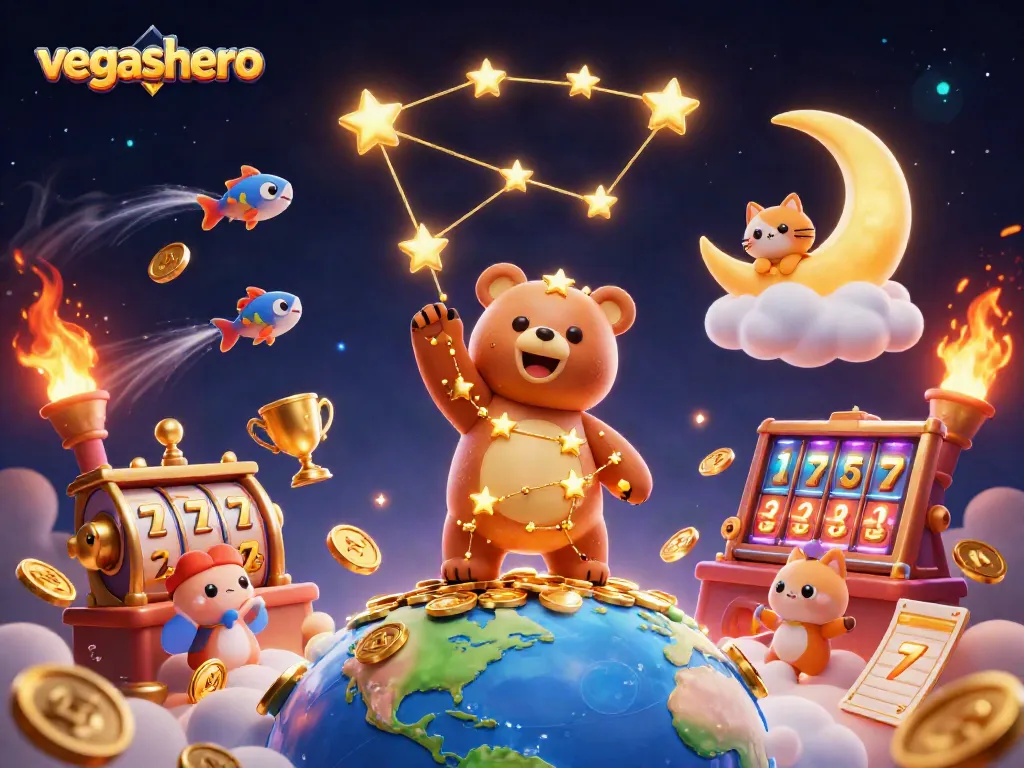 Engage in thrills with vegashero at a vibrant casino featuring scattered slots and golden prizes.