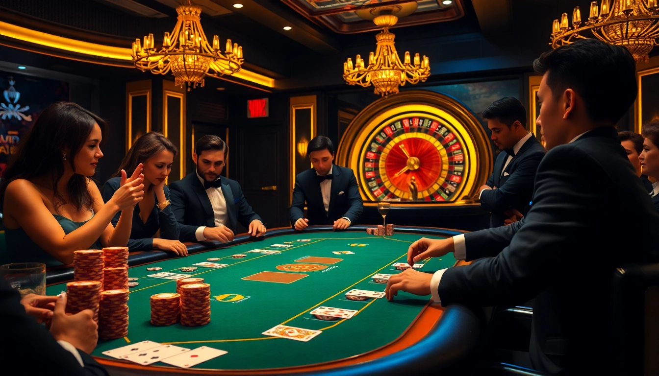 A high-stakes poker game showcasing the hidden wiki concept with colorful chips and cards.