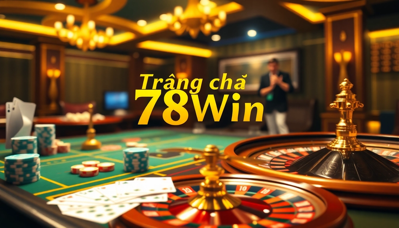 Exciting online gambling scene highlighting Trang chủ 78Win with vibrant casino elements and betting interactions.