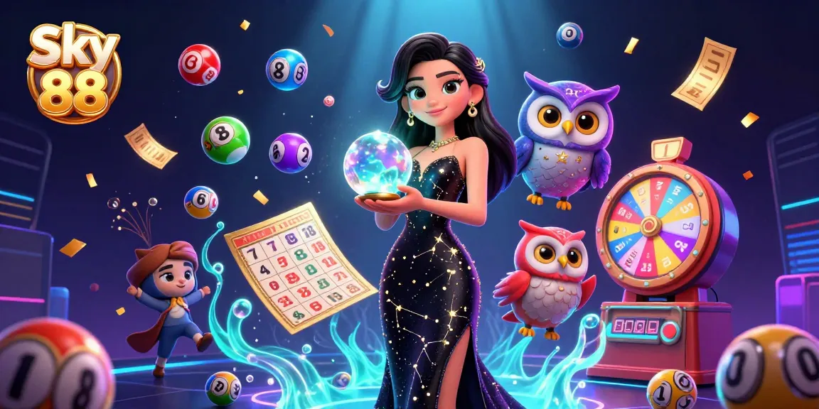 Engage with Sky 88's vibrant lottery scene featuring dynamic elements for thrilling gaming.