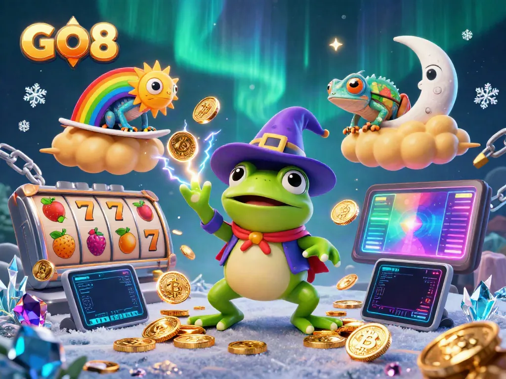 Experience the magic of GO8 with dynamic casino elements and vibrant characters.