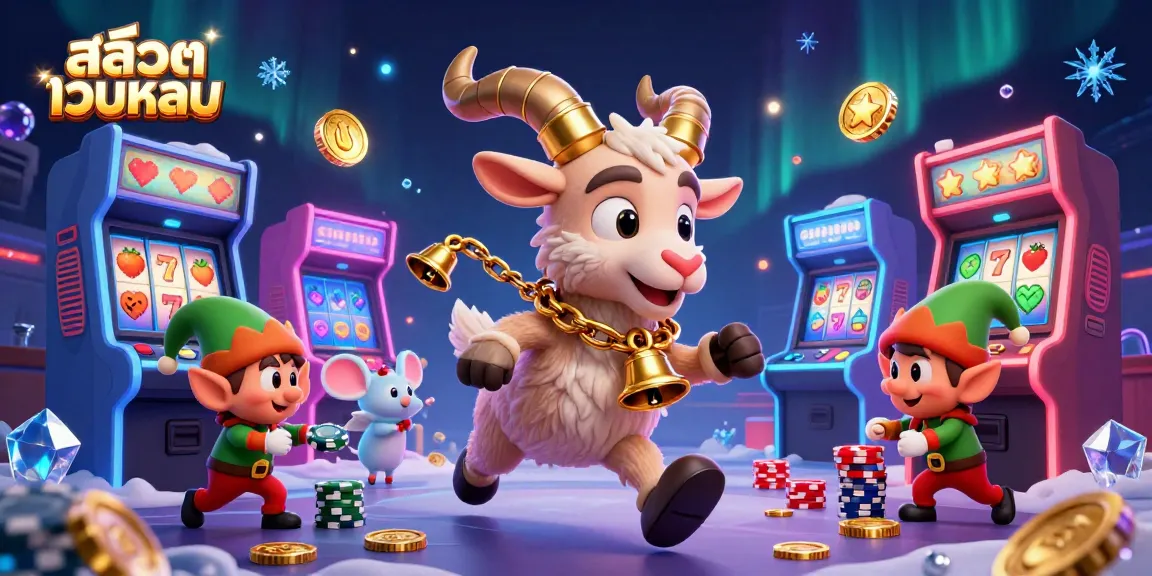Engage in dynamic action at สล็อตเว็บตรง casino with festive characters and vibrant gaming elements.