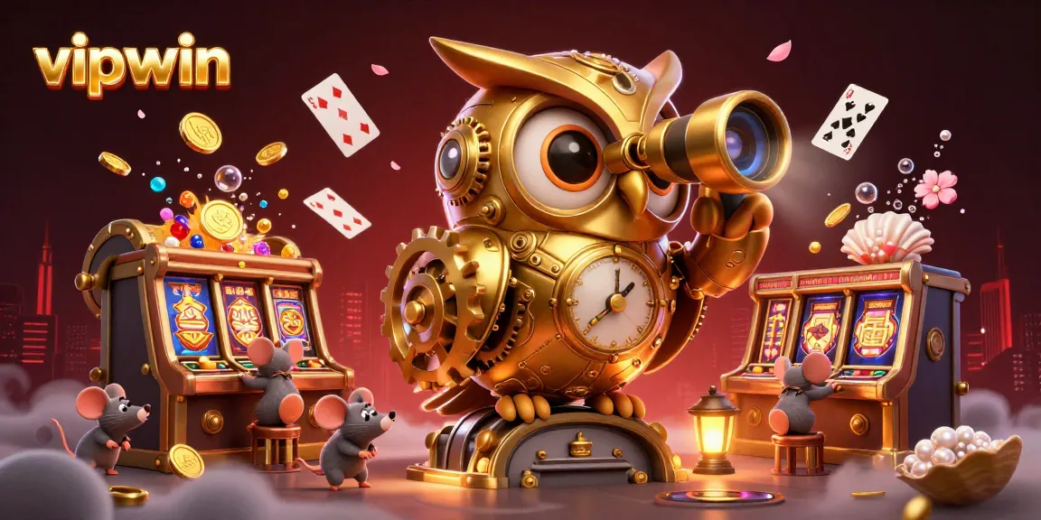 Experience excitement with vipwin's vibrant casino scene filled with golden treasures and engaging game elements.