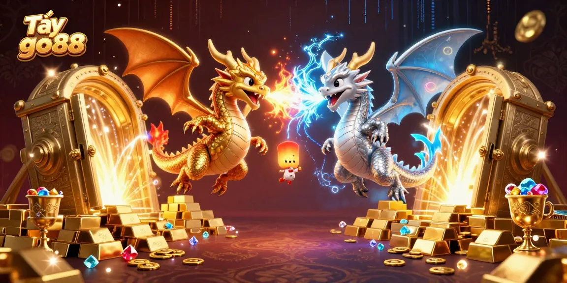 Experience the thrill of Tải go88 with fiery dragons, gleaming treasures, and exciting casino elements.