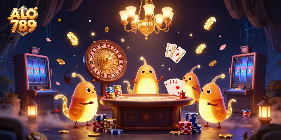 Engage with ALO 789's vibrant casino world illuminated by glowworms and thrilling gaming elements.