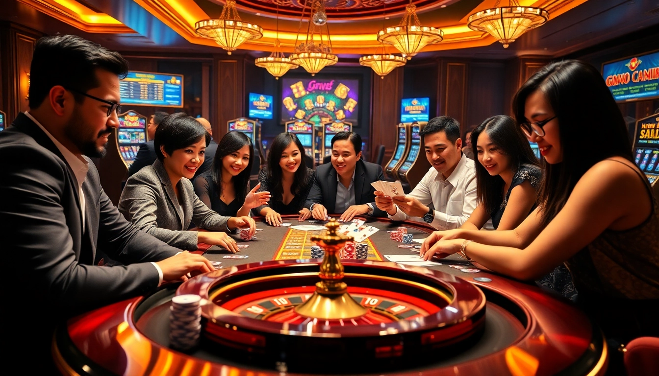 Experience the excitement of gambling at KU88.COM with vibrant casino tables and engaged players.