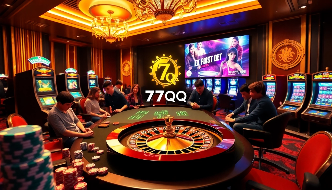 Experimente a emoção de vencer no cassino 77qq com um vibrante jogo de pôquer em meio ao luxo.