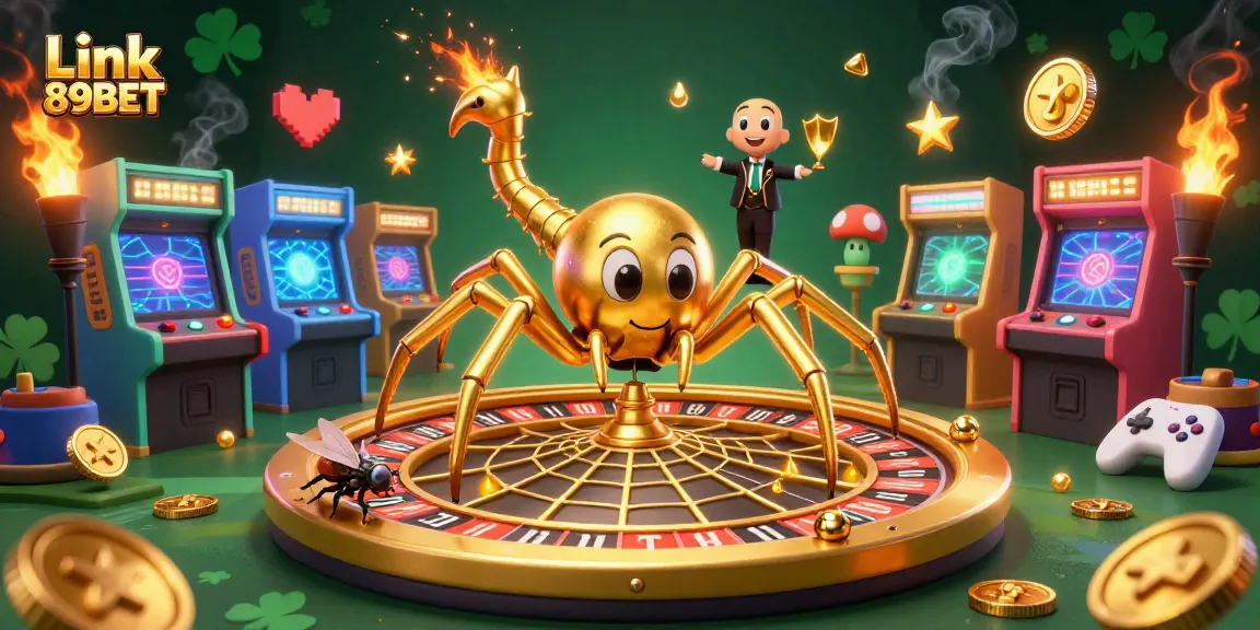 Experience exhilarating gaming moments with Link 89BET's vibrant casino illustration of action and adventure.