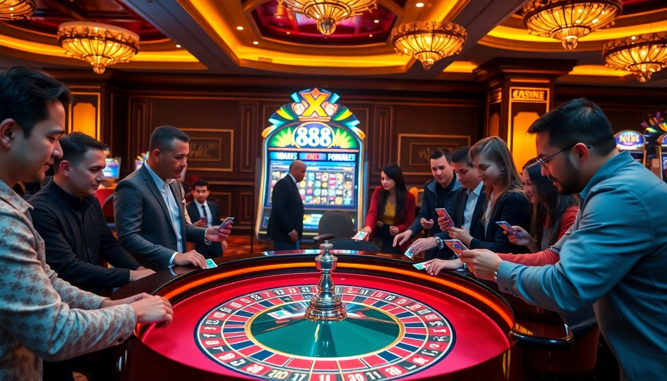 Experience excitement at XX 88 casino with vibrant roulette and engaging players.