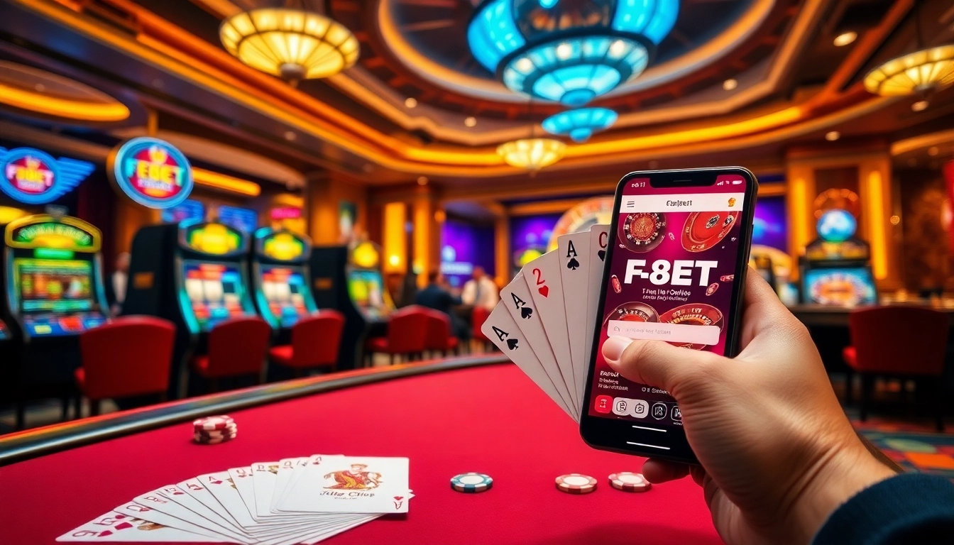 Experience the excitement of gambling on trang chủ f8bet chính thức with elegant casino elements like cards and chips.
