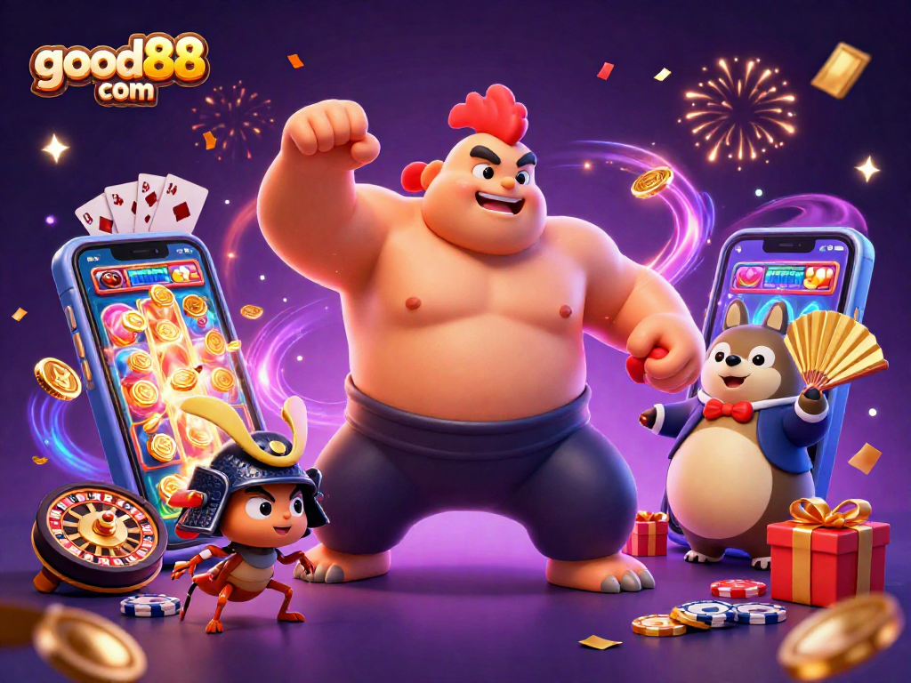 Experience winning spins at good88 com with powerful characters and vibrant casino elements.