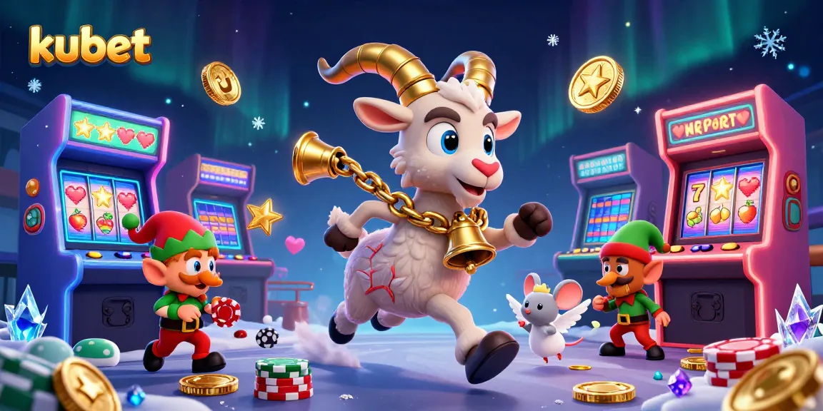 Win big with kubet's exciting festive casino, featuring cartoon characters and vibrant slot games.