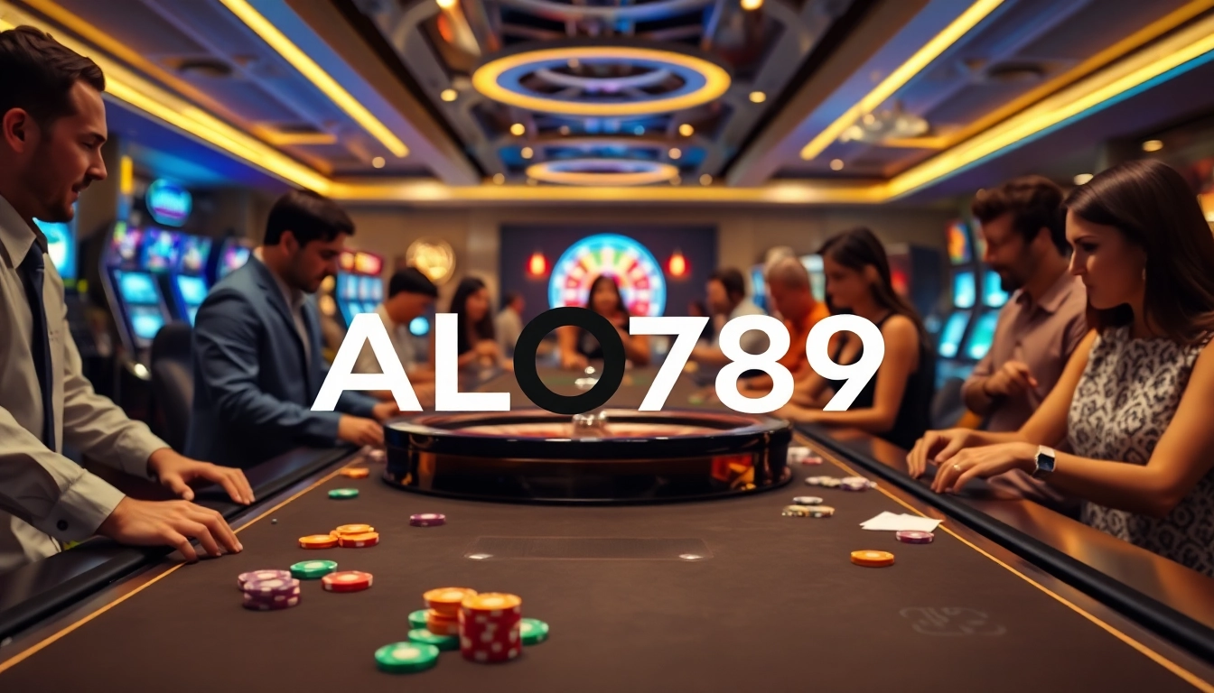 Experience top-tier gambling with ALO789 at a vibrant online casino setting.